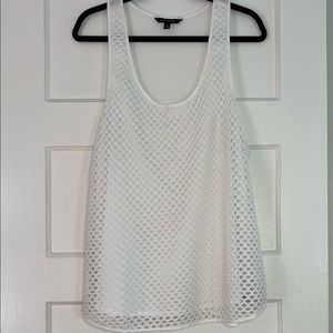 Banana Republic white crocheted tank. Size XL